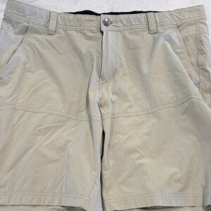 Ascend Light Tan Flat Front Men's Shorts